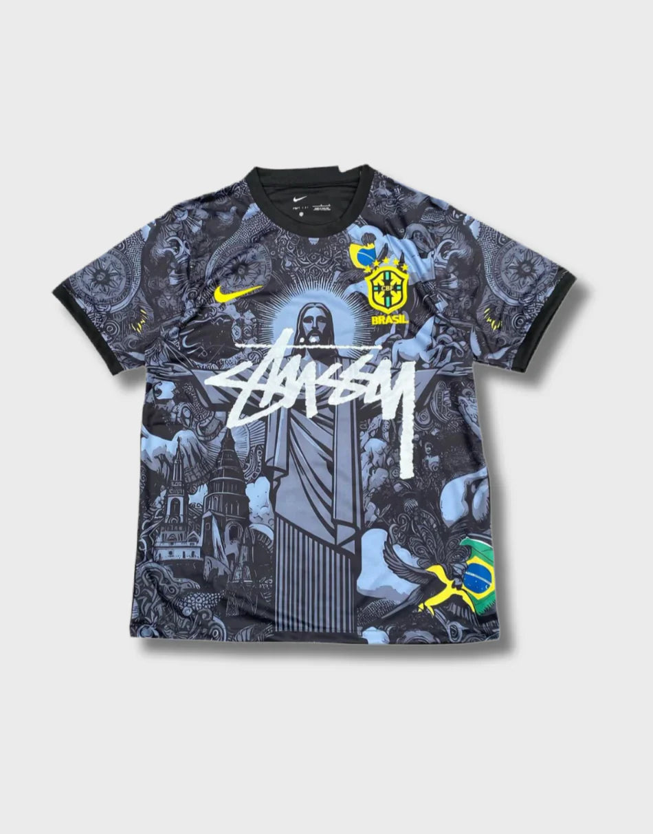 STÜSSY 2024 スペシャルエディション ブラジル ブラックキット - ジーザスエディション (ジュニアサイズ)