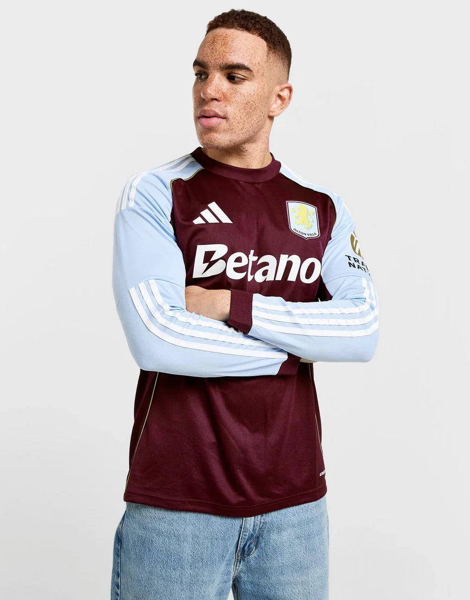 ADIDAS ASTON VILLA FC 2025/26 LONG SLEEVE HOME SHIRT