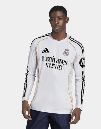 ADIDAS REAL MADRID 25/26 LONG SLEEVE HOME JERSEY
